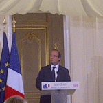 Hollande meets the French in London