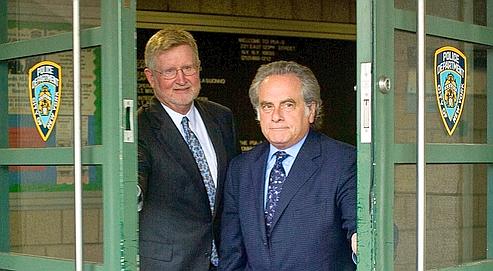 DSK's lawyers William Taylor and Benjamin Brafman. Credits: ALLISON JOYCE/REUTERS